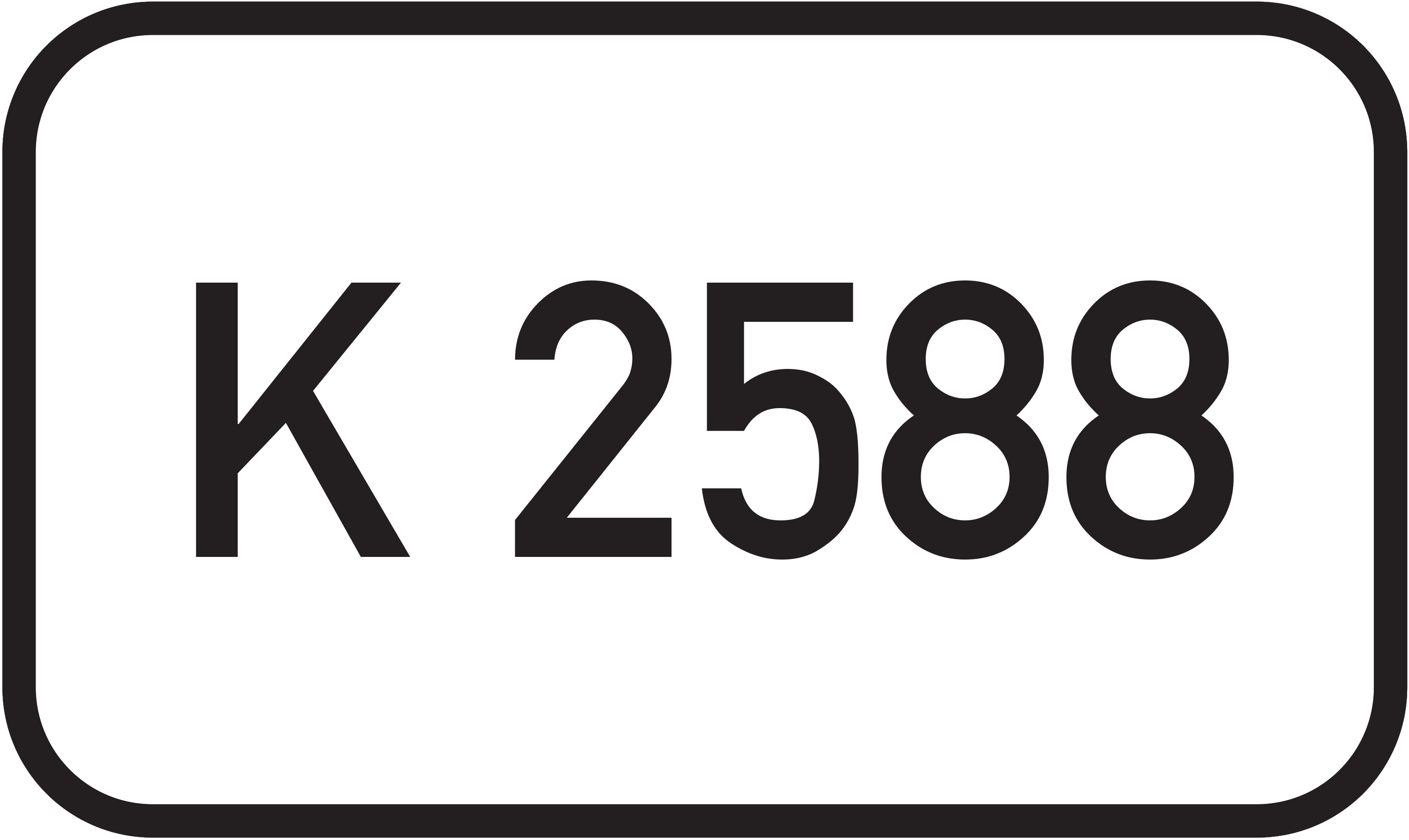 Straßenschild Kreisstraße K 2588