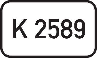 Straßenschild Kreisstraße K 2589