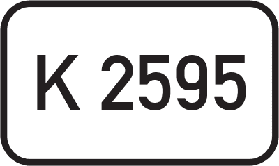 Straßenschild Kreisstraße K 2595