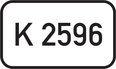 Straßenschild Kreisstraße K 2596