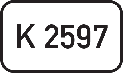 Straßenschild Kreisstraße K 2597