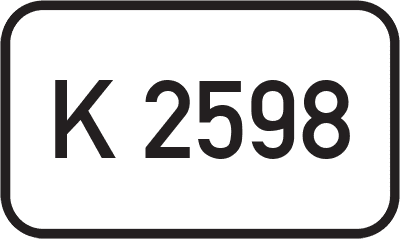 Straßenschild Kreisstraße K 2598