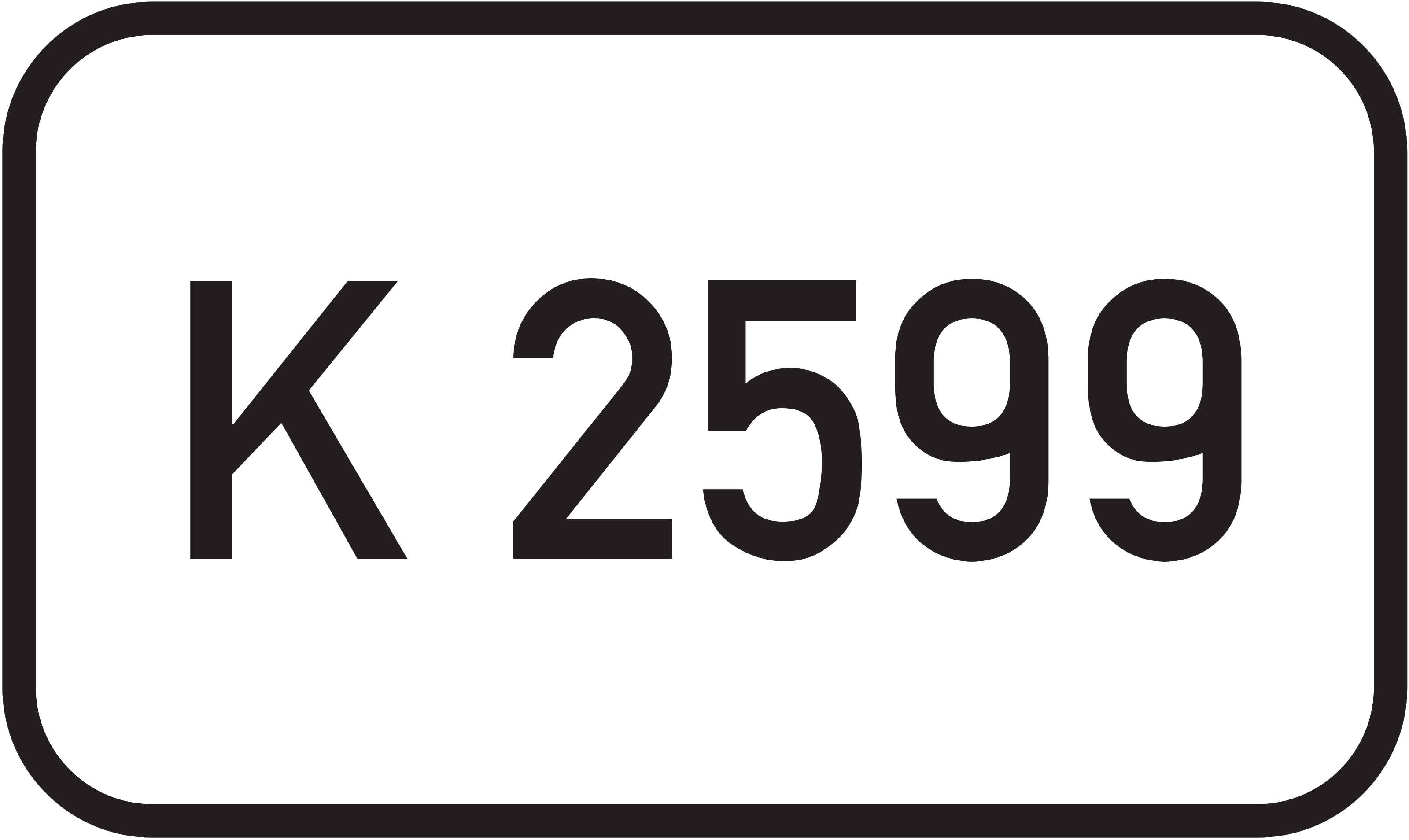Straßenschild Kreisstraße K 2599