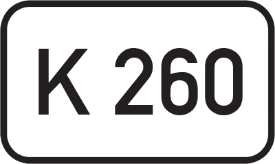 Straßenschild Kreisstraße K 260