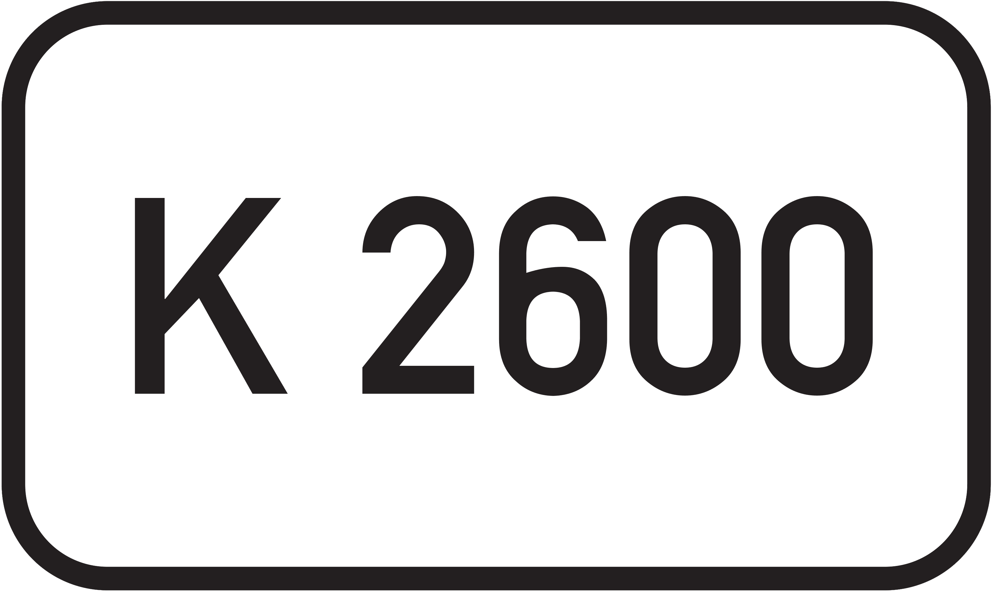 Straßenschild Kreisstraße K 2600
