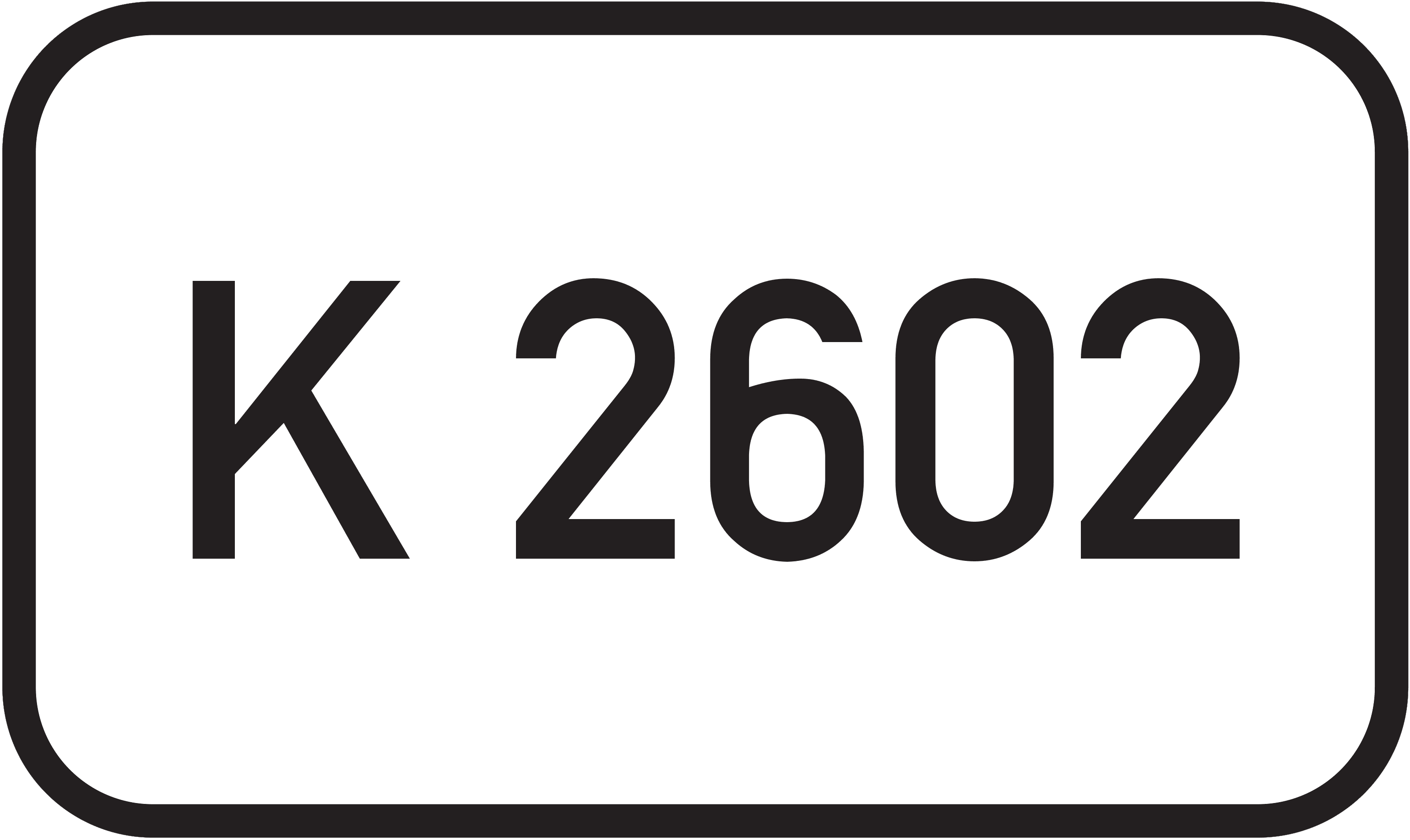 Straßenschild Kreisstraße K 2602