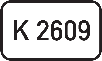 Straßenschild Kreisstraße K 2609