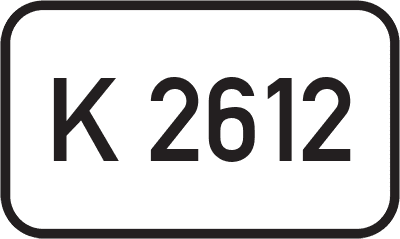 Straßenschild Kreisstraße K 2612