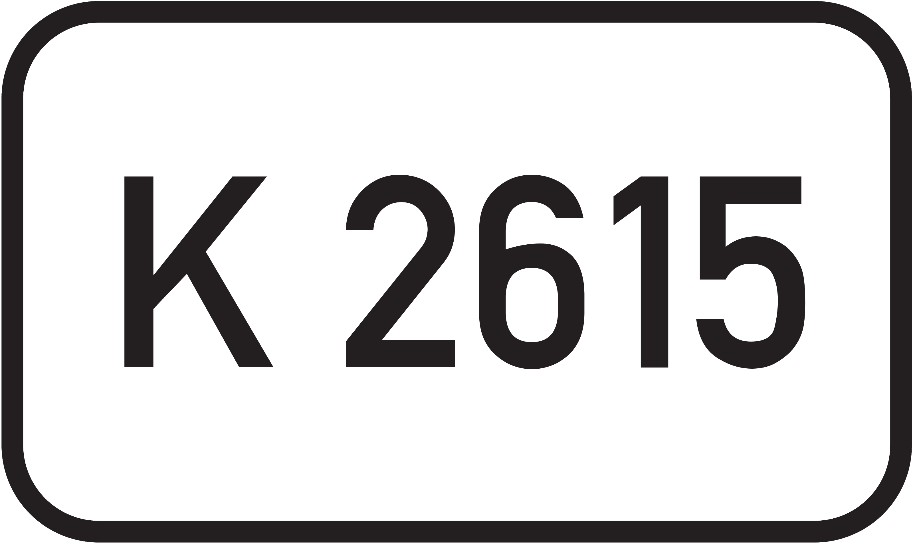 Straßenschild Kreisstraße K 2615