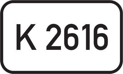 Straßenschild Kreisstraße K 2616