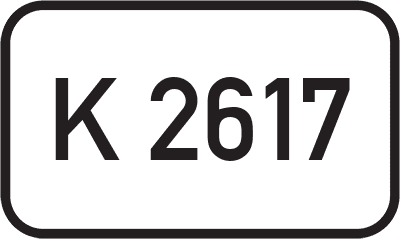 Straßenschild Kreisstraße K 2617