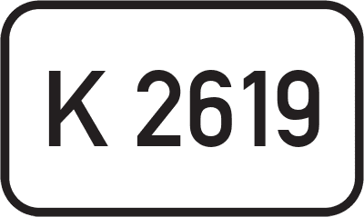 Straßenschild Kreisstraße K 2619