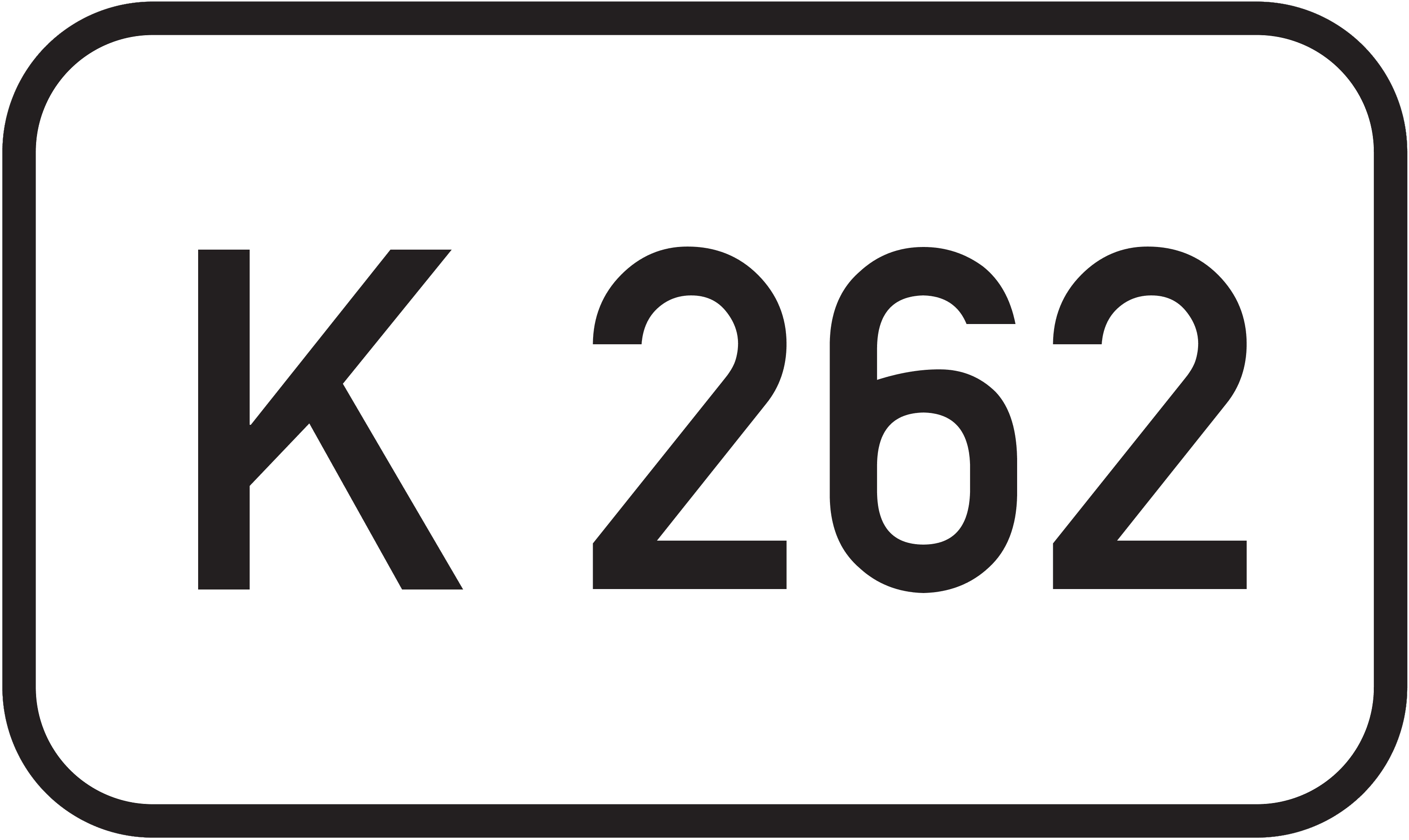Straßenschild Kreisstraße K 262