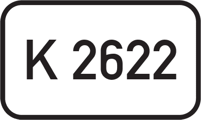 Straßenschild Kreisstraße K 2622