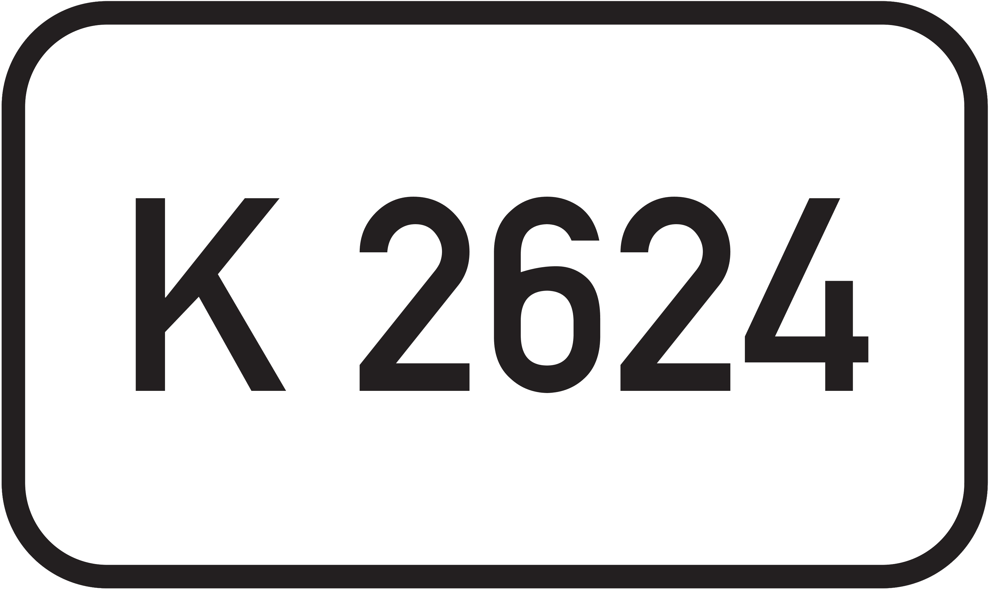 Straßenschild Kreisstraße K 2624