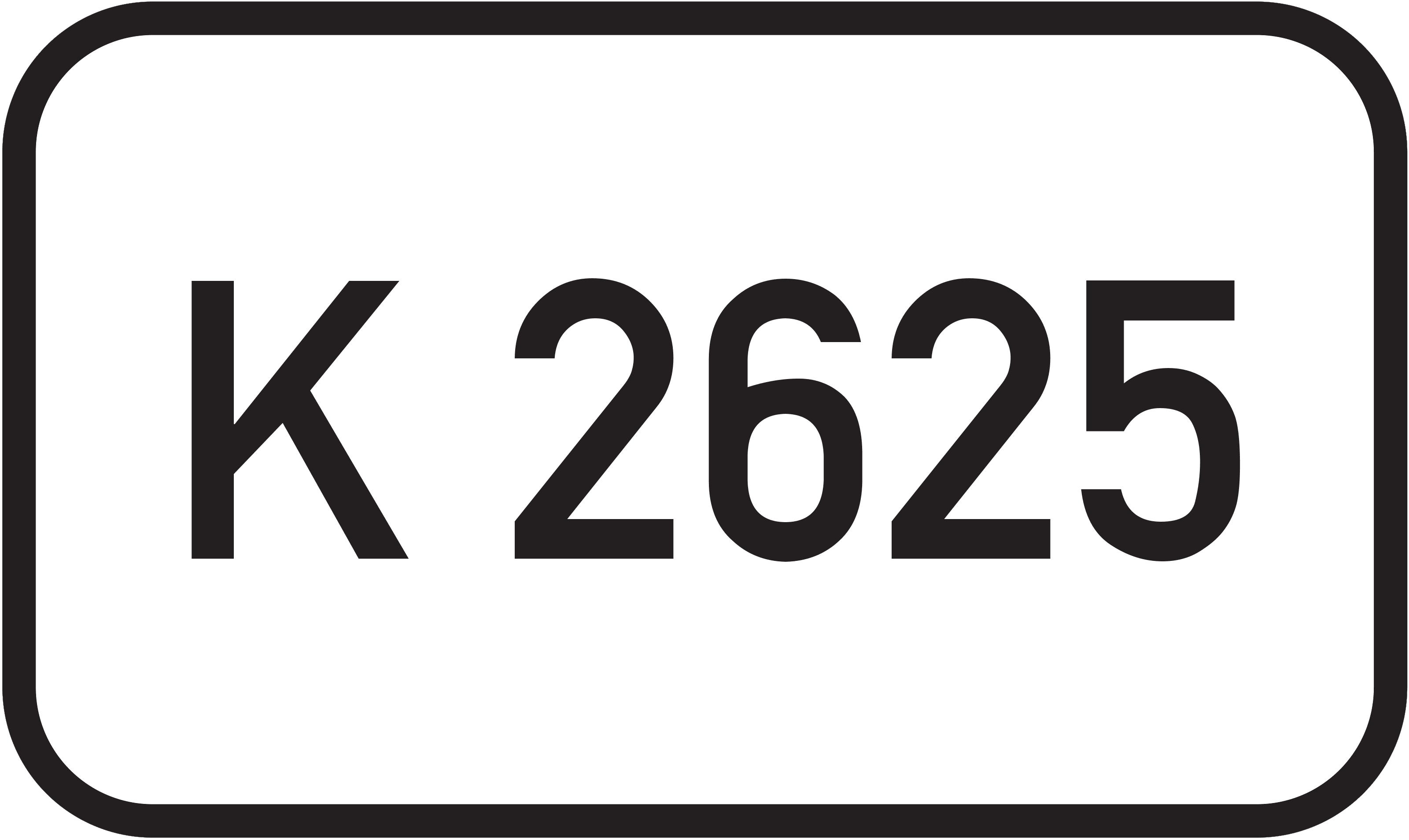 Straßenschild Kreisstraße K 2625