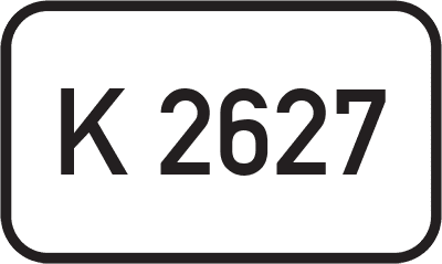 Straßenschild Kreisstraße K 2627