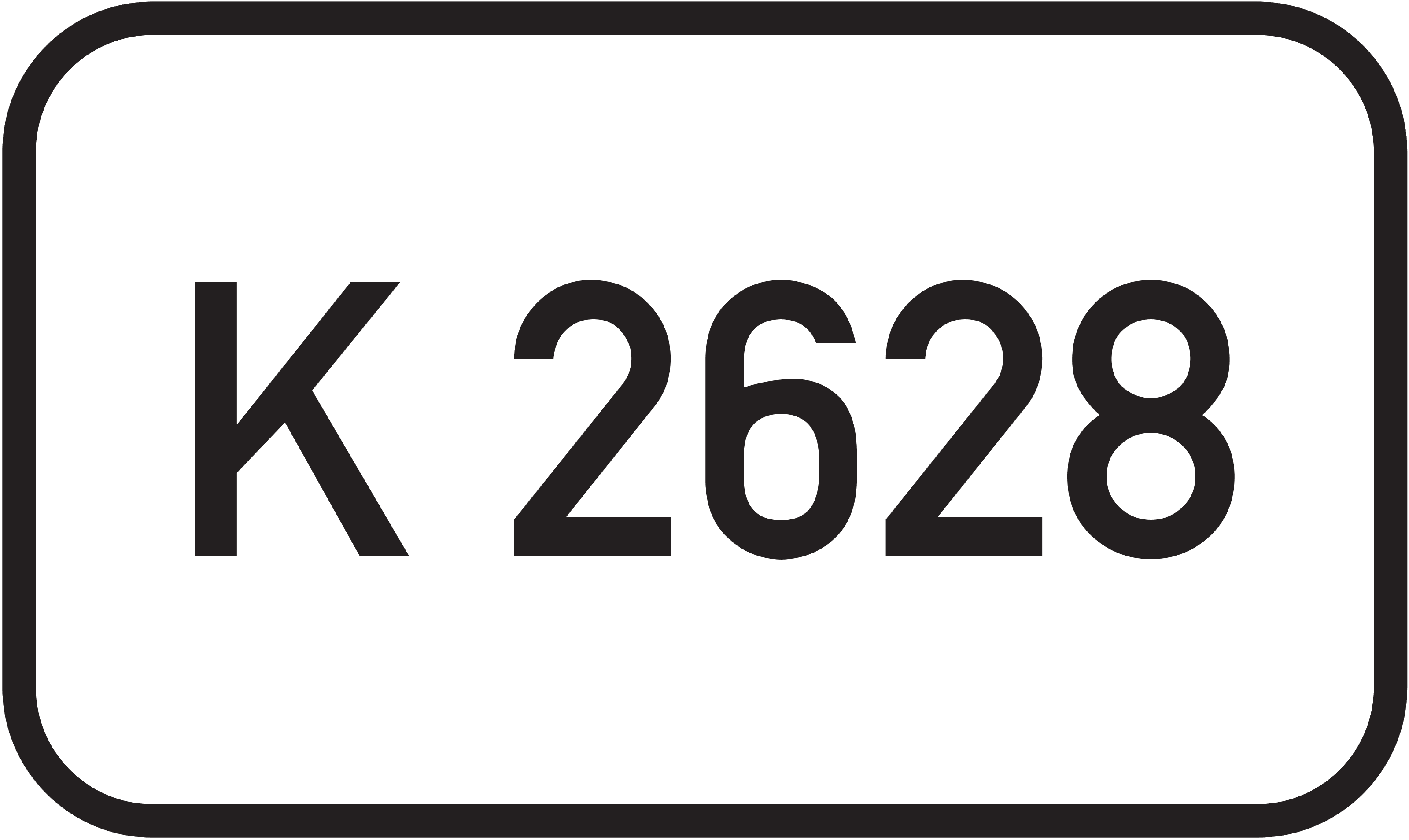 Straßenschild Kreisstraße K 2628