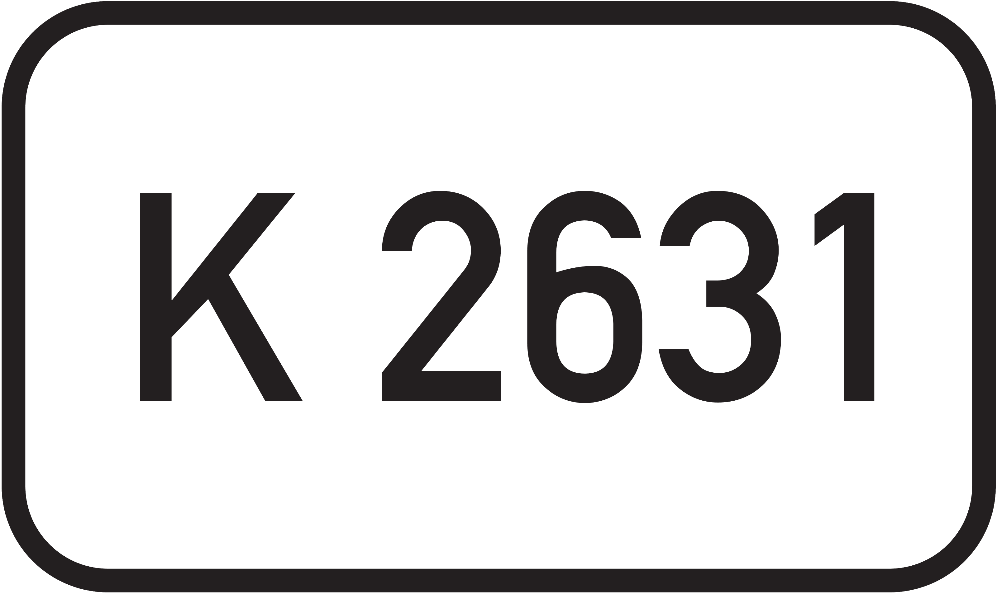 Straßenschild Kreisstraße K 2631