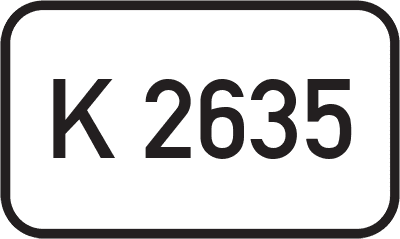 Straßenschild Kreisstraße K 2635