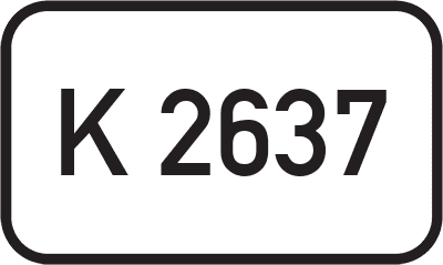 Straßenschild Kreisstraße K 2637