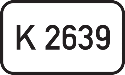 Straßenschild Kreisstraße K 2639