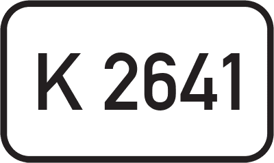 Straßenschild Kreisstraße K 2641