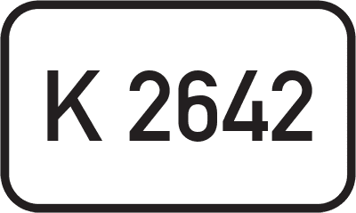 Straßenschild Kreisstraße K 2642