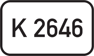 Straßenschild Kreisstraße K 2646