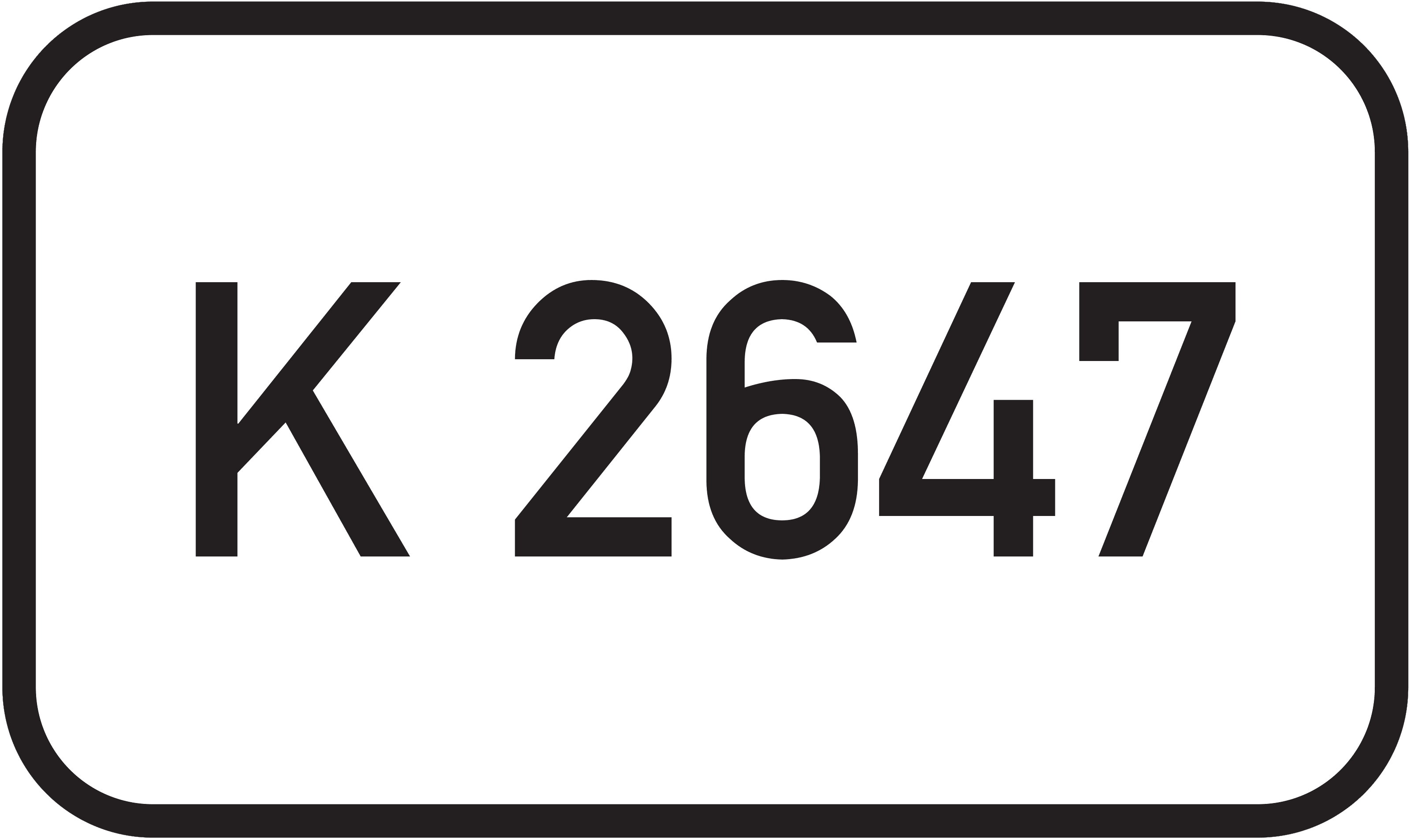 Straßenschild Kreisstraße K 2647