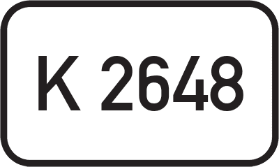 Straßenschild Kreisstraße K 2648