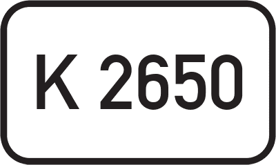 Straßenschild Kreisstraße K 2650