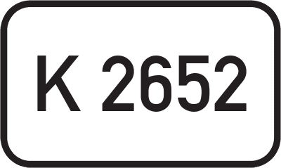 Straßenschild Kreisstraße K 2652