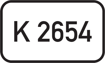 Straßenschild Kreisstraße K 2654