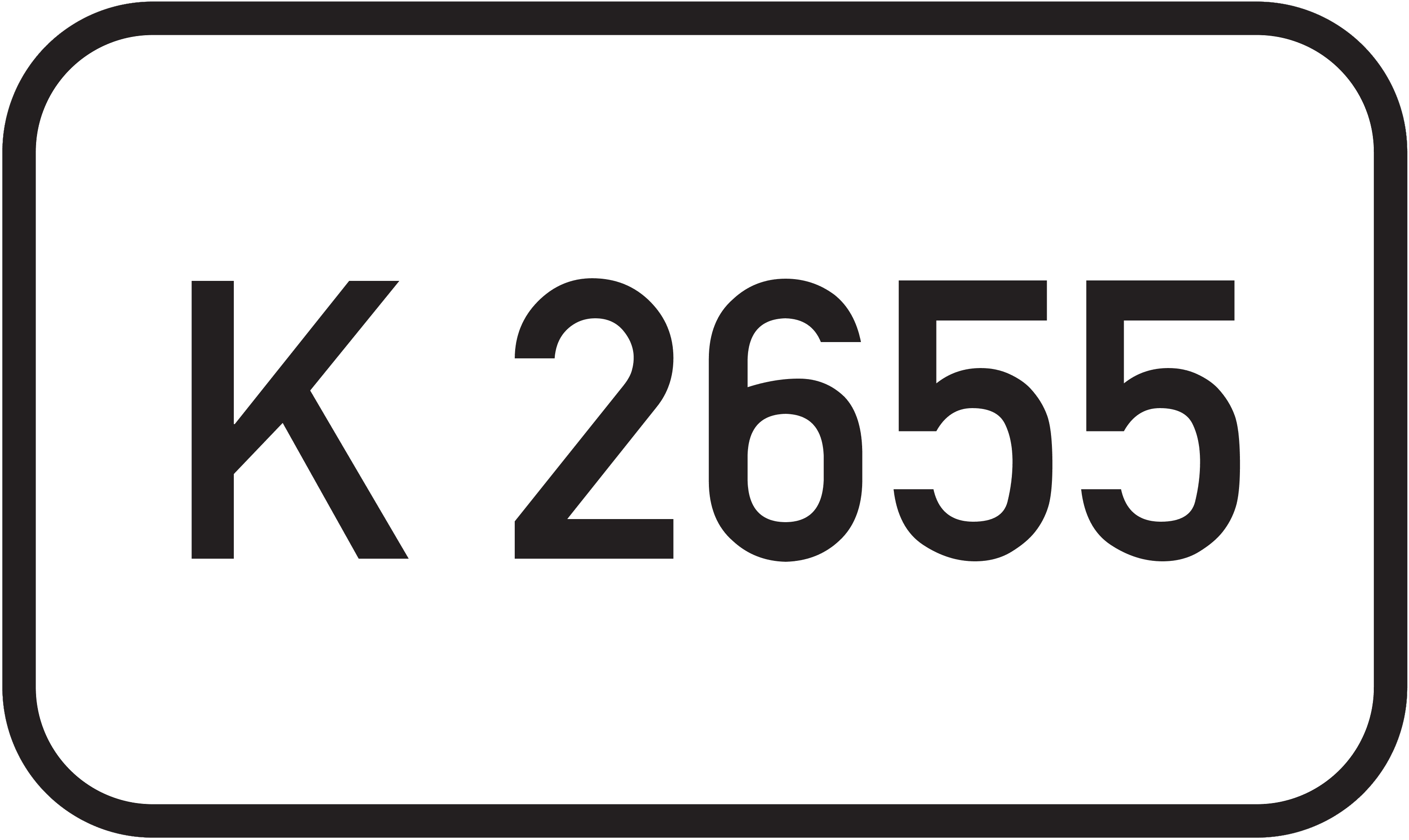Straßenschild Kreisstraße K 2655