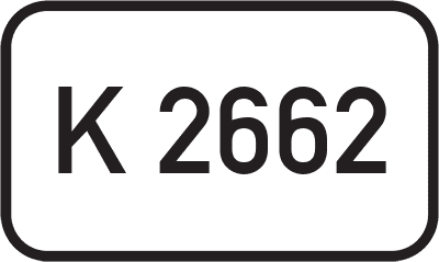 Straßenschild Kreisstraße K 2662