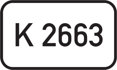 Straßenschild Kreisstraße K 2663
