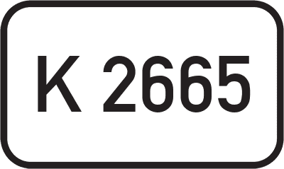 Straßenschild Kreisstraße K 2665