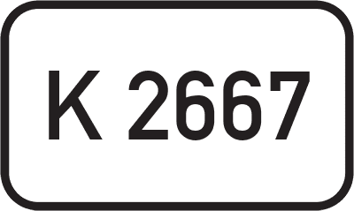 Straßenschild Kreisstraße K 2667