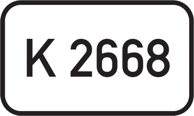 Straßenschild Kreisstraße K 2668