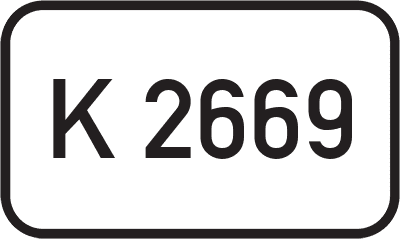 Straßenschild Kreisstraße K 2669