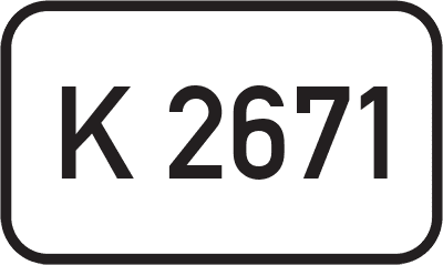 Straßenschild Kreisstraße K 2671
