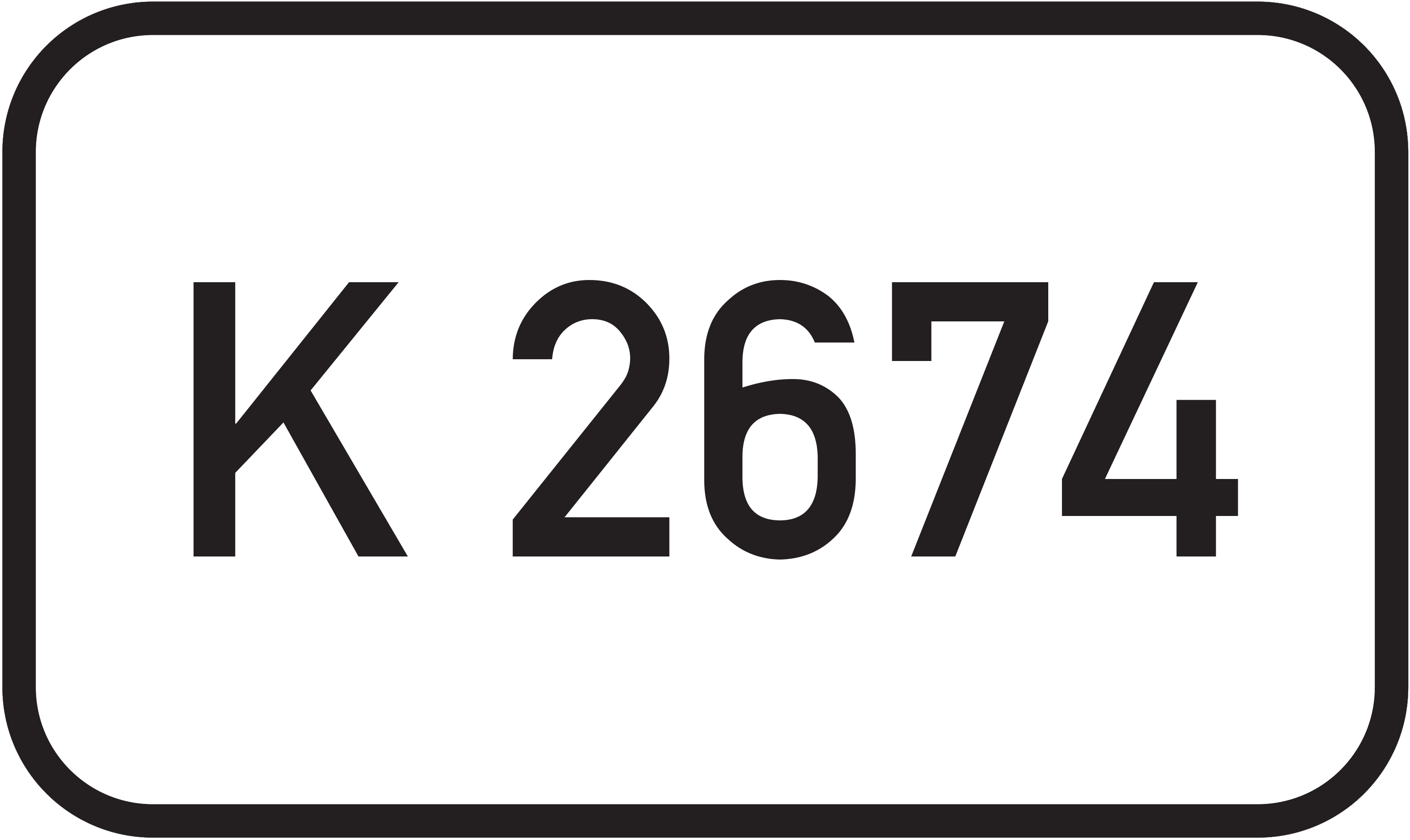 Straßenschild Kreisstraße K 2674