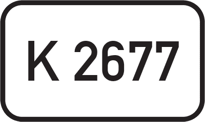 Straßenschild Kreisstraße K 2677