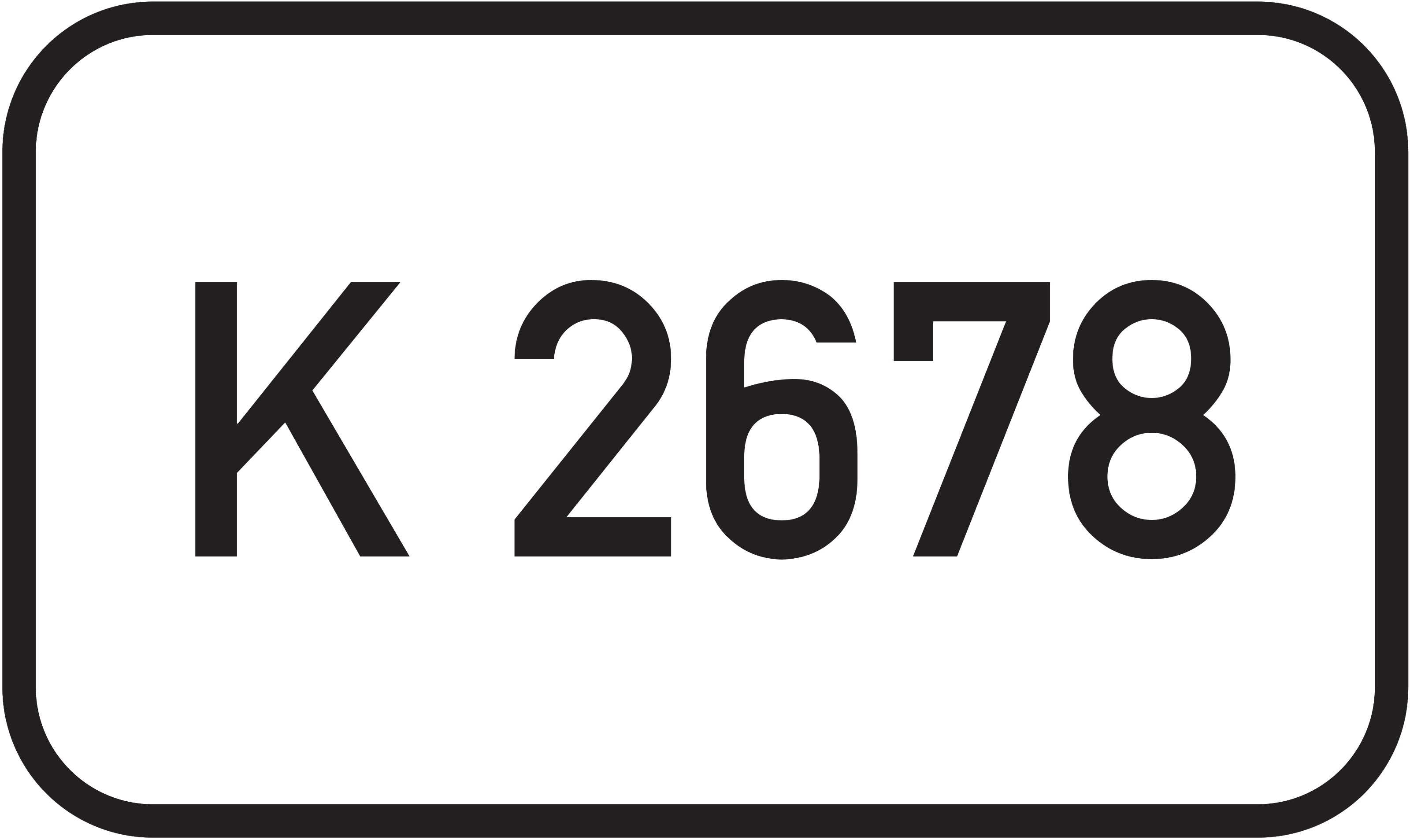 Straßenschild Kreisstraße K 2678