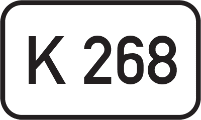 Straßenschild Kreisstraße K 268