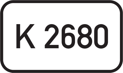 Straßenschild Kreisstraße K 2680