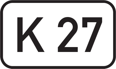 Straßenschild Kreisstraße K 27