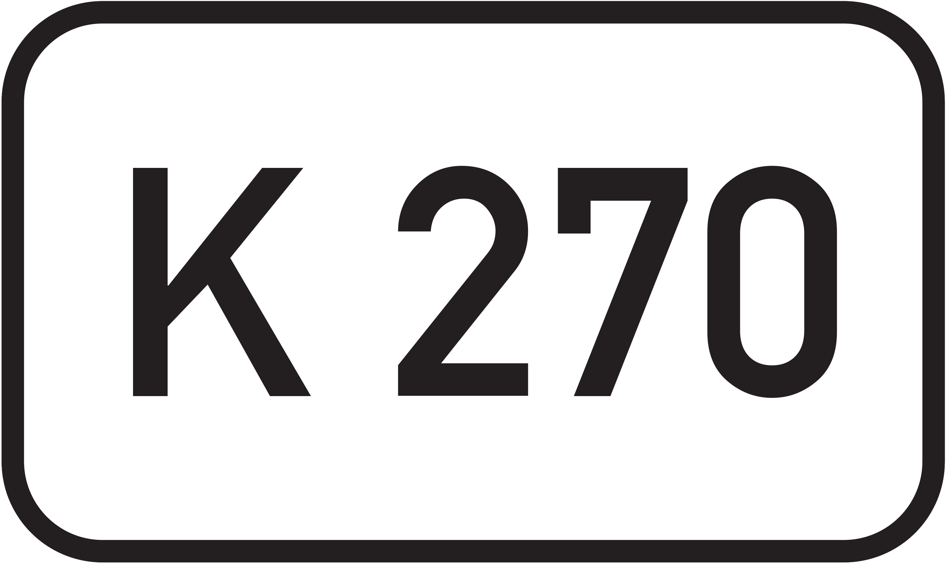 Straßenschild Kreisstraße K 270