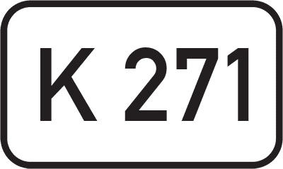 Straßenschild Kreisstraße K 271